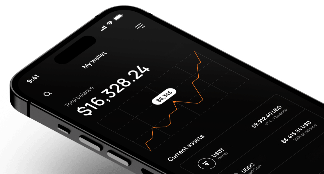 Illustration of the Dbanq app on a phone