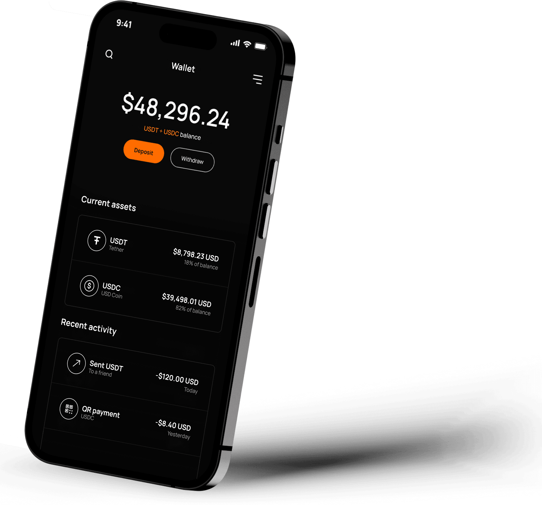 Illustration of a wallet app on a phone